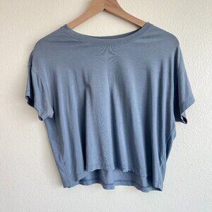 Gray-Blue Lululemon Slightly Cropped Top